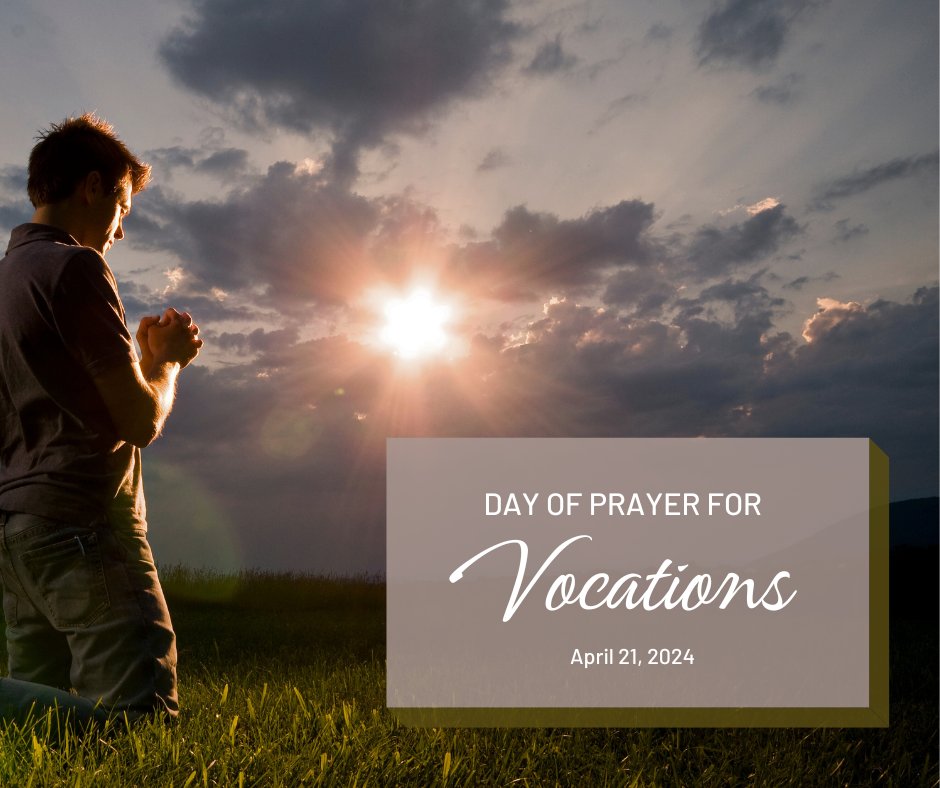 dkcsjschools's tweet photo. We celebrate World Day for Vocations, a day to reflect on the Lord's call to each of us.  Let us take a moment to pray for vocations and encourage those who are discerning their call to serve God and His church.  
For a resource guide https://t.co/GqO8Ms22r8 https://t.co/mck3gdTysE