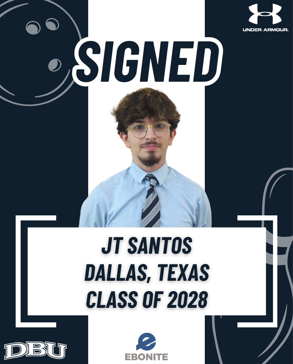 🚨 Signing Alert! 🚨 

JT Santos from Bishop Lynch High School in Dallas, TX, is joining DBU Bowling in the fall!

Welcome to the Patriot Bowling Family, JT!

#Champions4Christ #AudienceOfOne ✝️