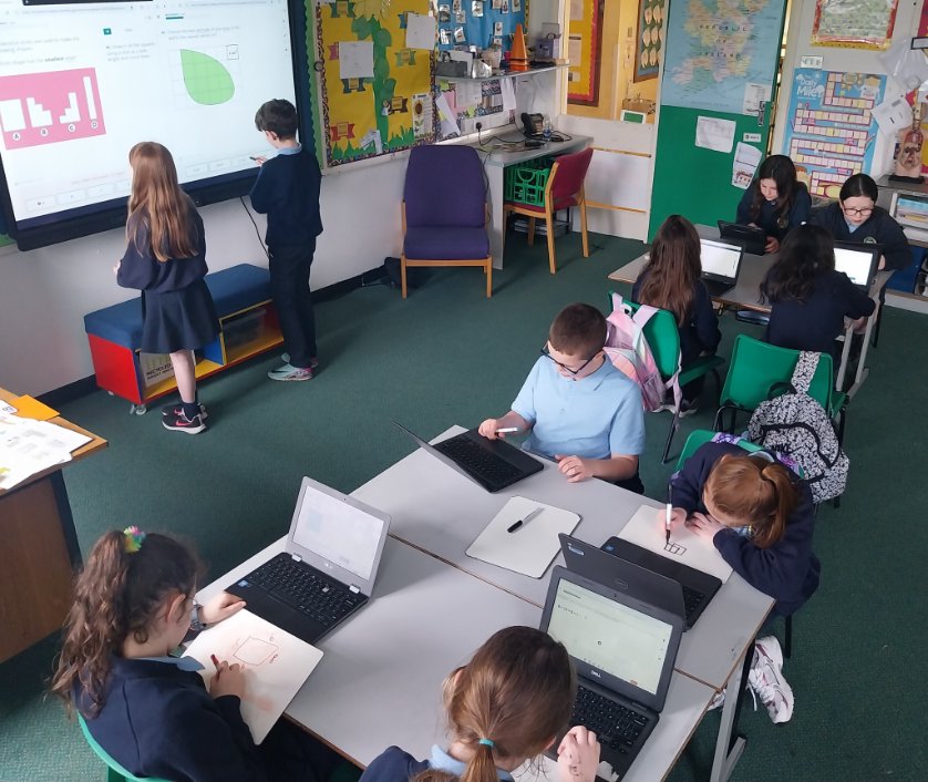 FaughanvaleS's tweet photo. Today, our P6 pupils had great fun testing their knowledge of the topics Area &amp; Perimeter, using Freckle. 
Plenty of visual representations to help consolidate their understanding of what is traditionally a challenging maths topic.
Congratulations girls &amp; boys, you smashed it! https://t.co/tpRidb7Jzk