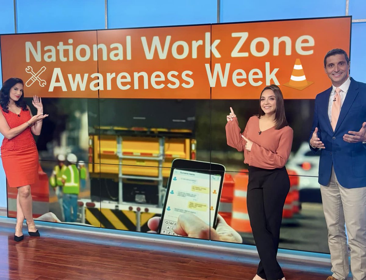 #ICYMI ➡️🚧➡️ The morning team at @WFTV (Channel 9) wore orange today to bring awareness to the importance of #WorkZoneSafety. 🔶 #NWZAW 🔶 #GoOrangeDay 🔶 📷: @ALorenzoTV