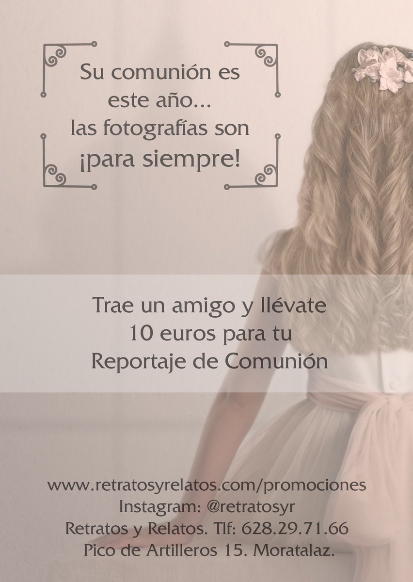 RetratosyR's tweet photo. Quién tiene un amigo tiene un tesoro… ¡y también recompensa! #comuniones #primeracomunion #comunionesmoratalaz #moratalaz #fotografia #fotografiamoratalaz #retratos #retratosyrelatos https://t.co/mLM9CBBwgy