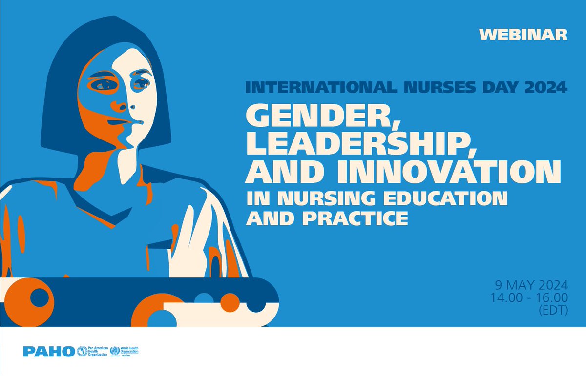whoccnm's tweet photo. International Nurses Day 2024: Gender, Leadership, and Innovation in Nursing Education and Practice
Webinar 
🗓️9 May 2024 at 2:00 pm (EDT)
📍 Zoom
 
There will be simultaneous interpretation in English, French, Spanish and Portuguese. https://t.co/WG1kp4hkF7