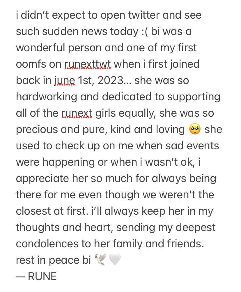 illeeys's tweet photo. rest in peace bi 🕊️🤍 https://t.co/oI3DkAutQZ