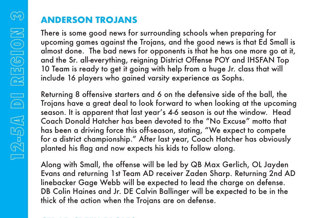 @ihsfan’s annual football season preview magazine is out! View online issuu.com/digitalpublish…. PRINTED copies are being sent to each area High School AND can be picked up at area @BushsChickenATX restaurants. Get your copy today! #TrojanPr1de