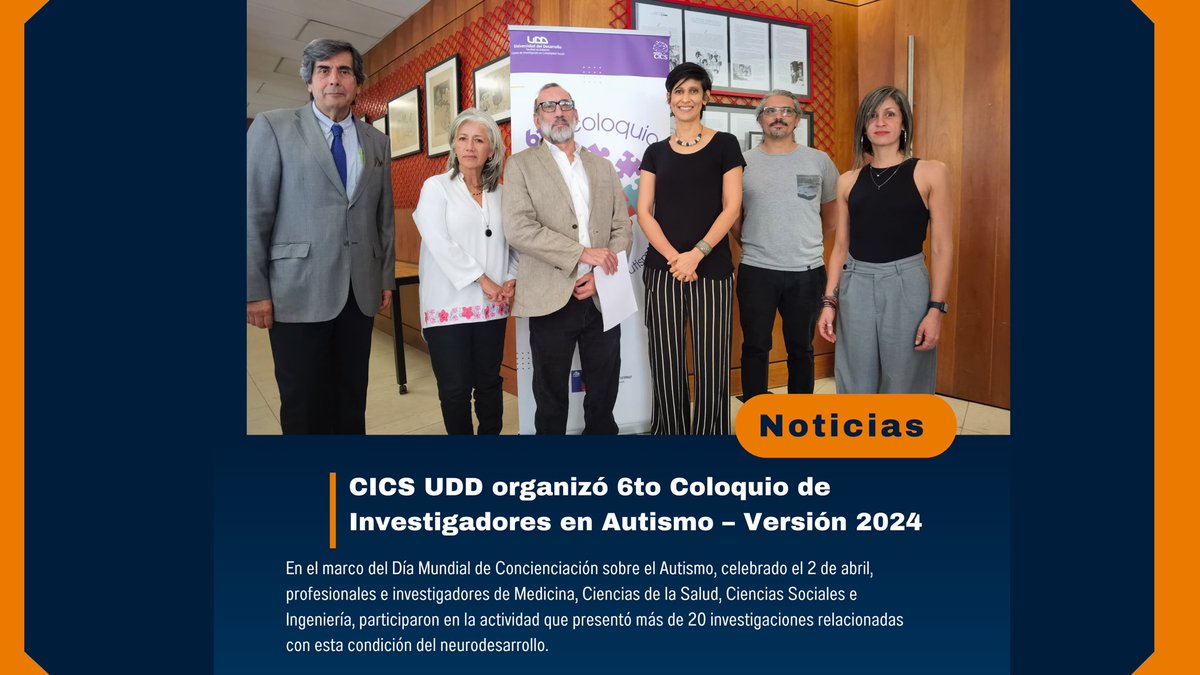 CICS de la Universidad del desarrollo organizó 6to Coloquio de Investigadores en Autismo – Versión 2024
Nota completa ▶️ gobierno.udd.cl/noticias/2024/…