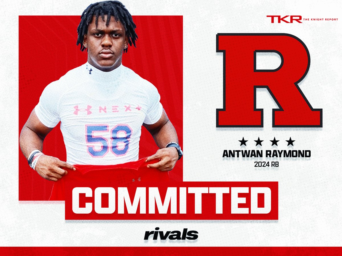 🚨COMMIT ALERT🚨

#Rutgers Football lands 4⃣🌟 RB Antwan Raymond who will reclassify to the 2024 class and enroll this year.

<a href="/JohnGarcia_Jr/">John Garcia, Jr.</a> has more --> tinyurl.com/mwd55dwr