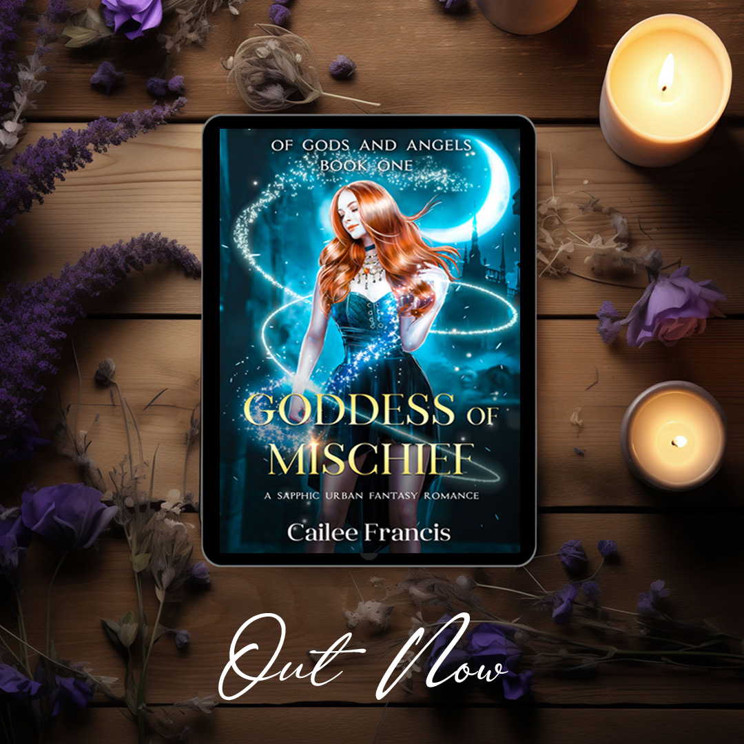 Goddess of Mischief is Out Now on Amazon and #KindleUnlimited :             
amazon.com/dp/B0CTYMTNBF 
#angelromance #romance #lesbianromance #lesfic #sapphic #sapphicromance #promoLGBTQ #goddess #mustread #KU #LGBTQ #FFRomance