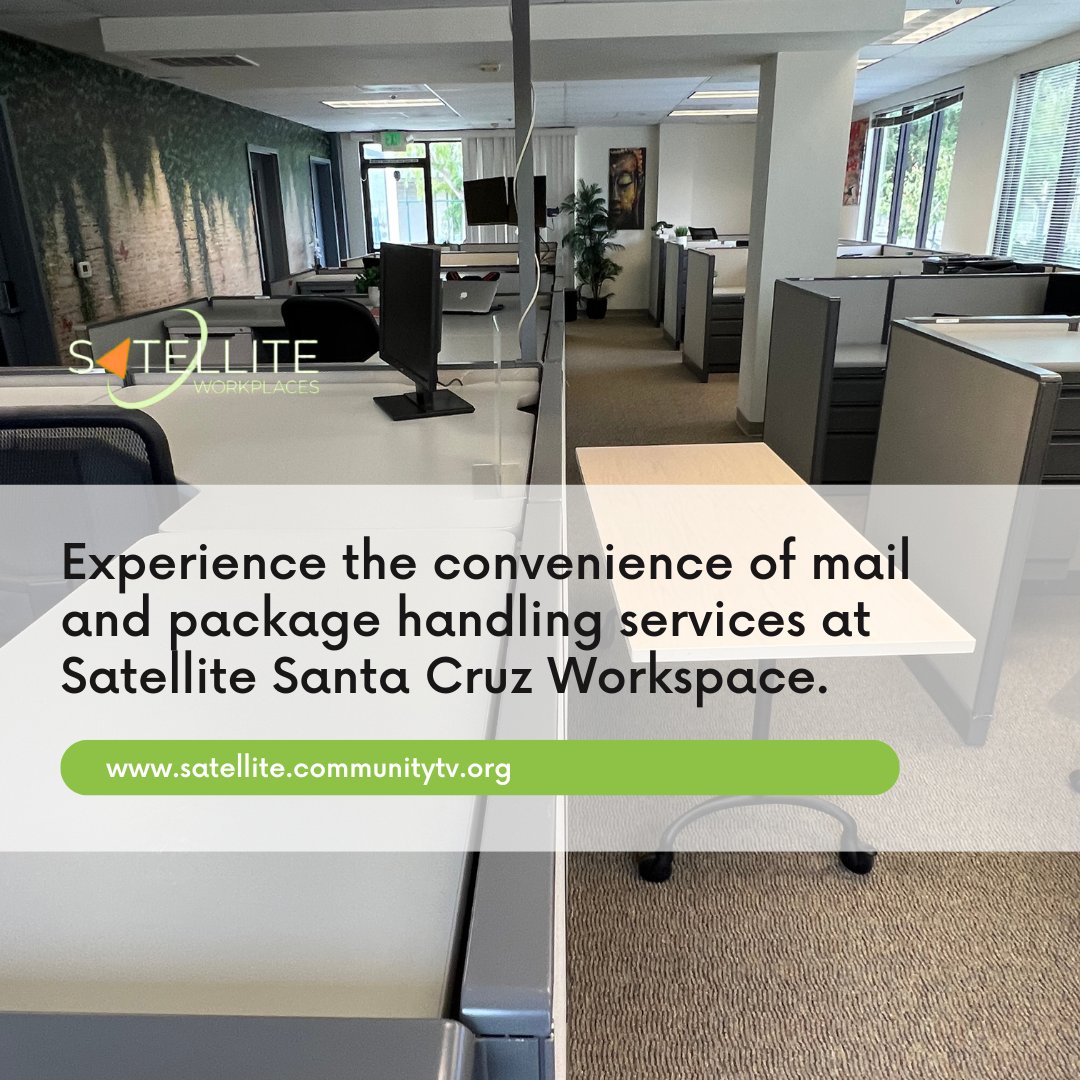 Experience the convenience of mail and package handling services at Satellite Santa Cruz Workspace. Let us take care of the details while you focus on what matters most – growing your business. #Santacruz #Satellite #Cowork #Coworkingspace #Santacruz #California #remote