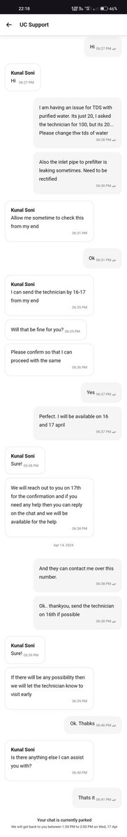 VigyanGeek's tweet photo. Such an awful experience with @urbancompany_UC @UC_Assist . 2 times within 3 months. Yes, the filter is good but the customer service is the worst, even small companies do it better. Please resolve it ASAP https://t.co/eYzTwsSG0j