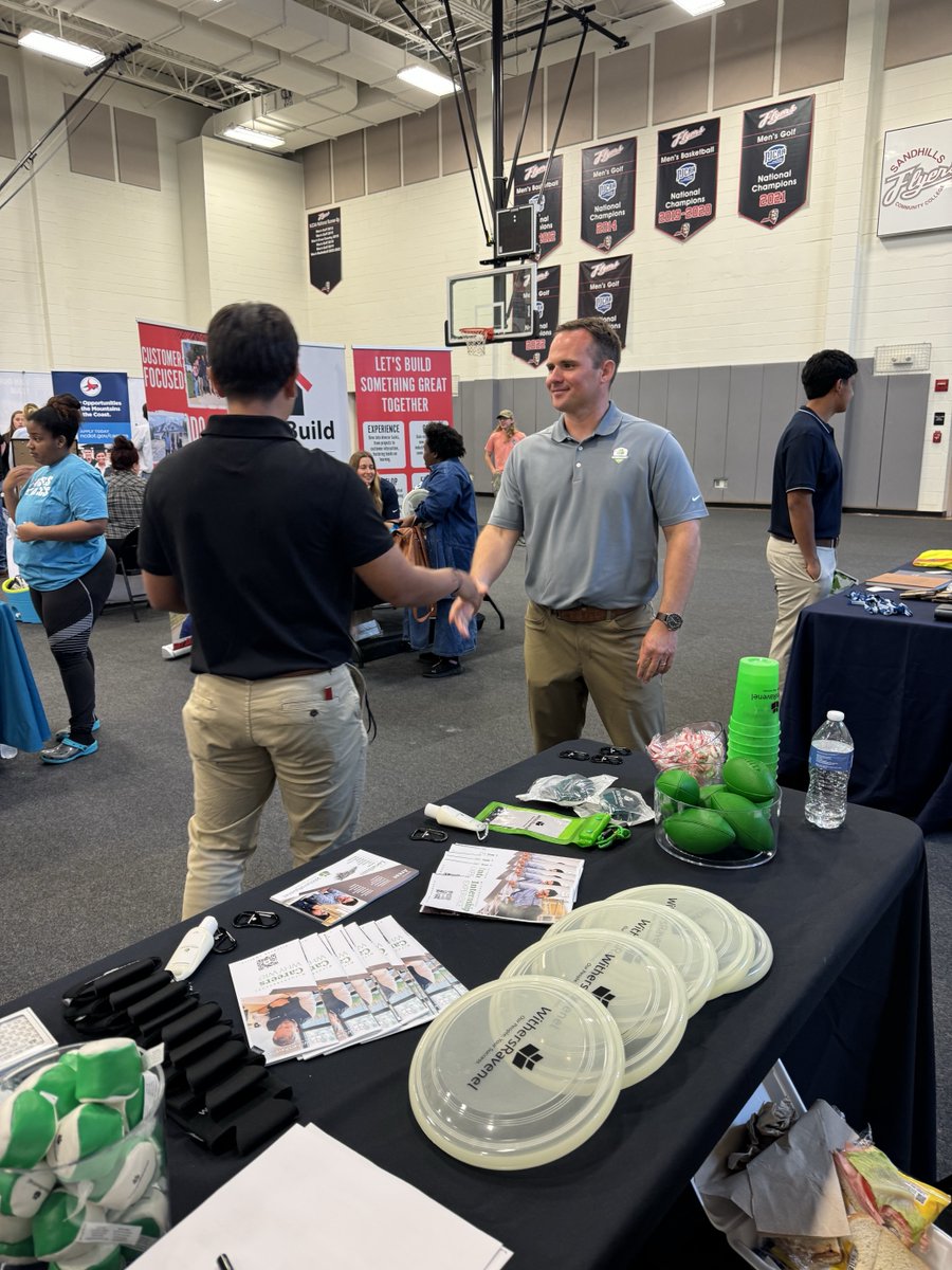 WithersRavenel's team members are at the @SandhillsCC Career Fair at the Dempsey Student Center Gym until 3 p.m. Stop by to check out all the opportunities we have to offer! #wrlife #civilengineering #jobs #careers