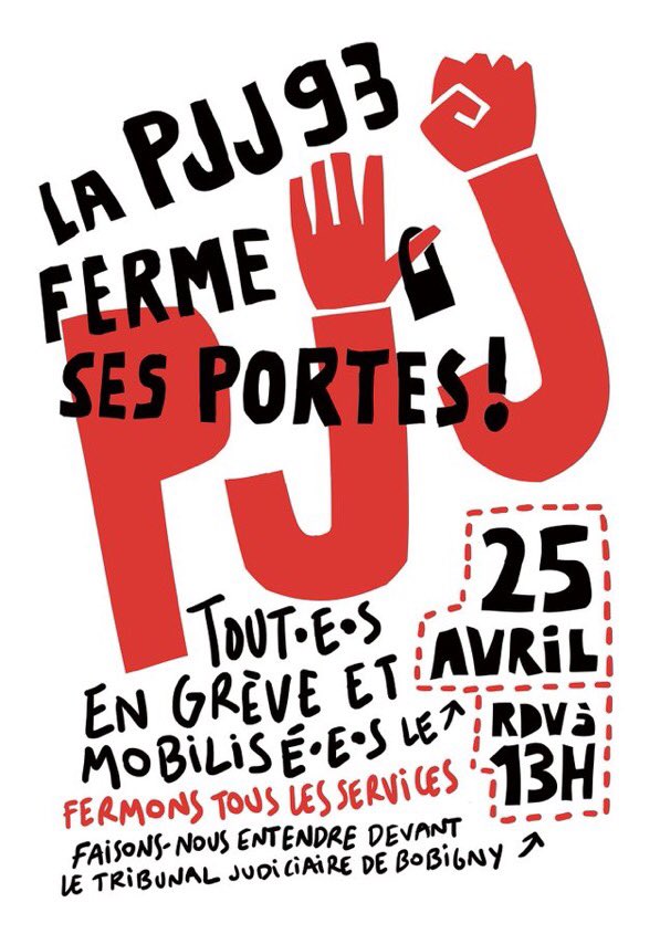 🔴✊Appel Unitaire à la mobilisation La PJJ 93 ferme ses portes le 25 avril ! – @snpespjj 😮‍💨conditions d’exercice dégradées ✍🏼réponses insuffisantes de l’administration 🚨l’ombre des JOP qui plane avec commandes pressantes & déconnectées du terrain