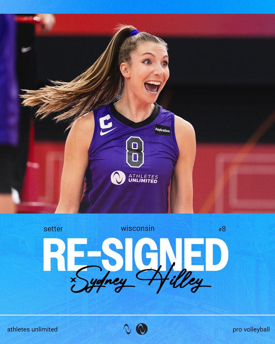 AUProSports's tweet photo. Ready, Set, Hilley 🏐

#AUProVB has re-signed setter @sydneyhilley for the 2024 season

🔗https://t.co/sowRl21kS6 https://t.co/WtacFBEodD