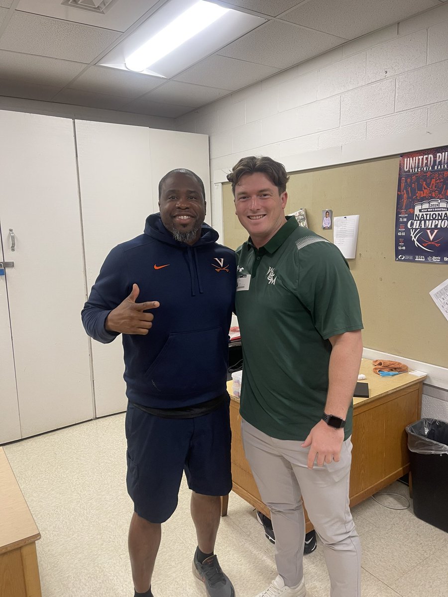 Thankful to spend some time with one of my day 1s. Now joining the profession and recruiting the area for @WMTribeFootball. We are proud of you @kjarrell5. ✊🏾✊🏾✊🏾