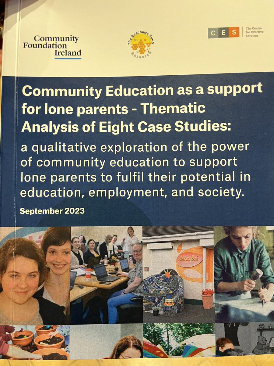 I was delighted to launch the Beachaire Fund Report on Community Education as a support for Lone Parents in the National Concert Hall today. Congratulations to everyone involved. @effectiveserv @CommunityFound