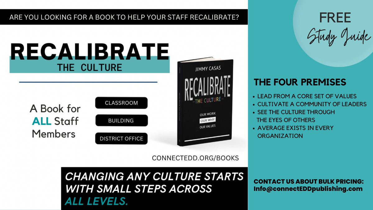 The processes, protocols, and frameworks provided in Recalibrate the Culture can help bring about system-wide change and cultivate a healthier culture. Head to connectEDD.org/studyguides to download the free study guide! #recalibrate
