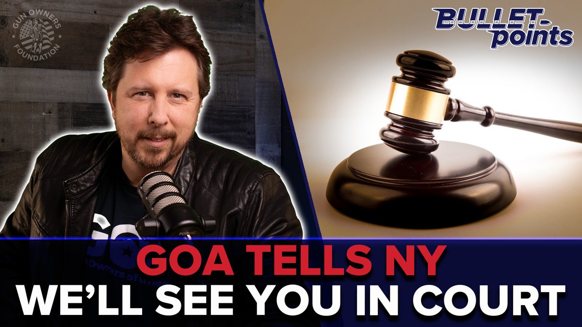 ICYMI 📣 We're taking New York and Gov. Hochul to court. Again. Kathy Hochul and her team of gun grabbers think they are above the law, the Supreme Court and the Constitution. GOF and @GunFoundation are reminding them they aren't! See the latest in today's video.⤵️
