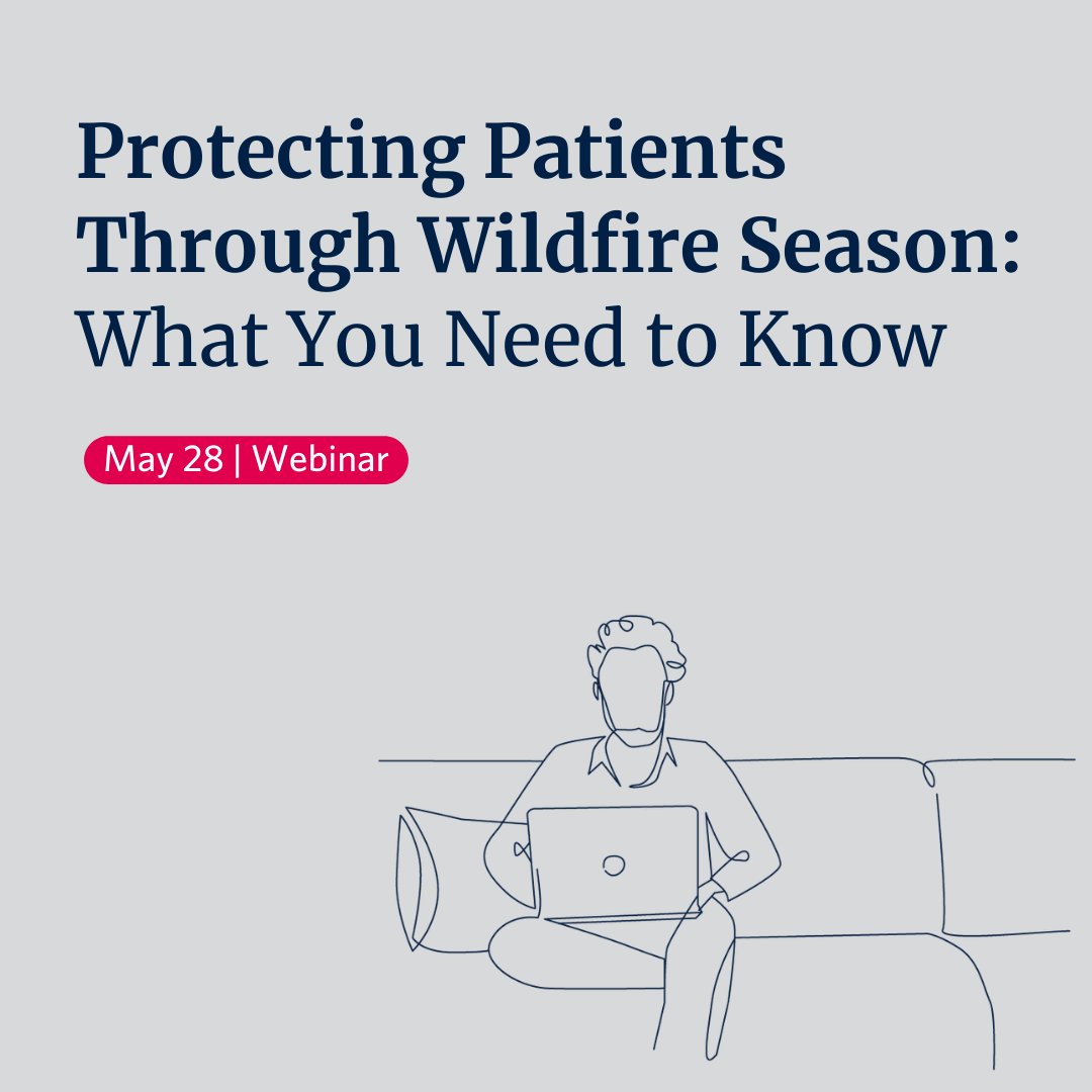 Join our webinar on May 28 to learn more about the harms of wildfire smoke exposure. This timely session will review known and unknown significant health effects of wildfire smoke. Learn more: bit.ly/4d072OP #WildfireHealth #ClimateHealth