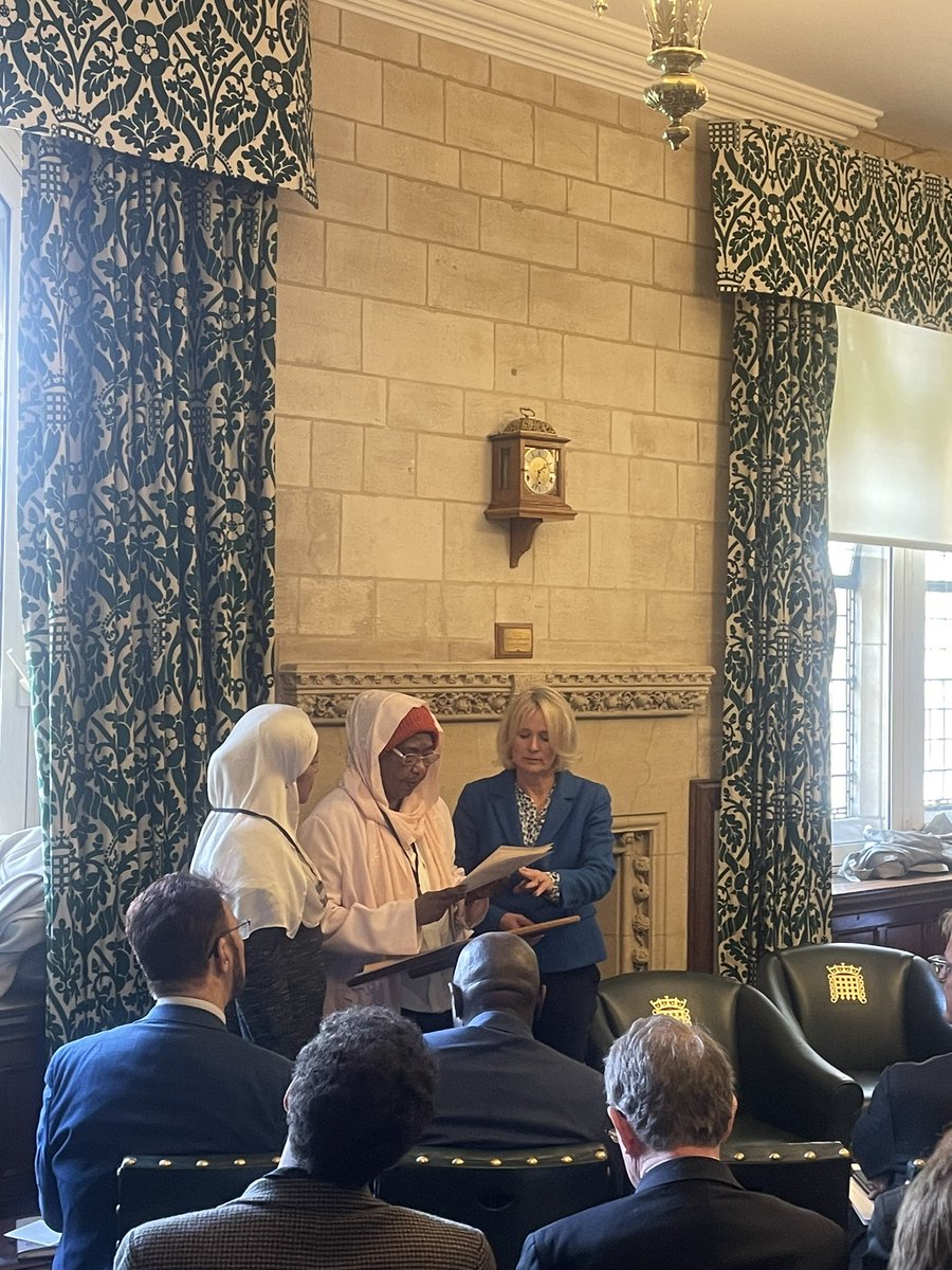 GRPromnitz's tweet photo. Poignant event to mark one year since the conflict started in Sudan. Powerful contributions from @vickyford , @RichardHRBenyon, @lynbrownmp, Michael Dunford from the @WFP, members of the Sudanese Diaspora and valued partner NGO’s. We must ensure Sudan is not the forgotten war https://t.co/y6608Oi21n