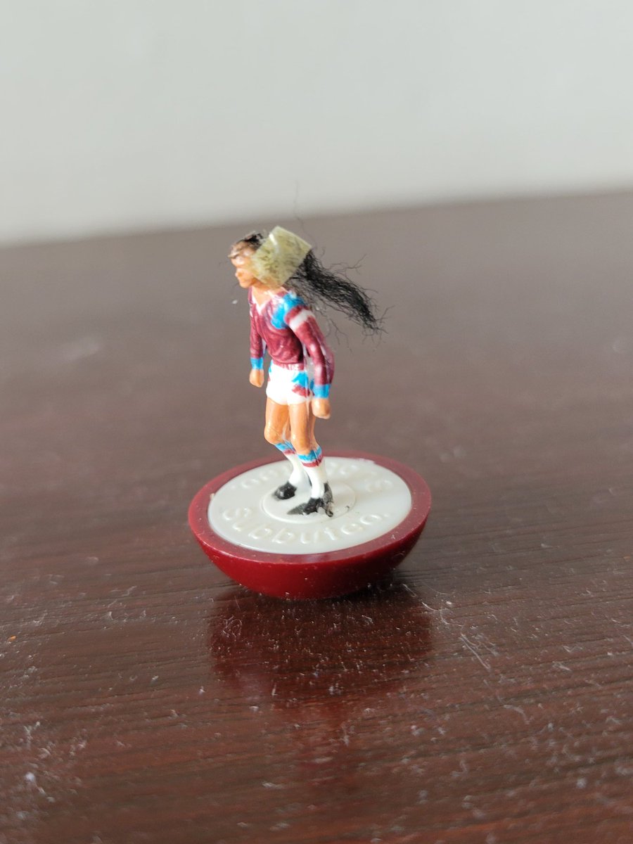 Found my old @subbuteo WHU team from 30 odd years ago.....@BishBlueHammer has kept his hair nicely...#COYI