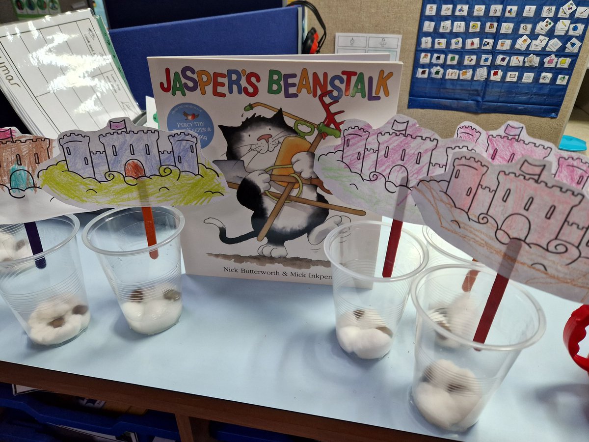 This afternoon, Buttercups planted some magic beans after reading the story Jasper's Beanstalk. We will take care of them and take photos as we watch our beans grow 🌱 <a href="/Topcliffeschool/">Topcliffe Primary</a>