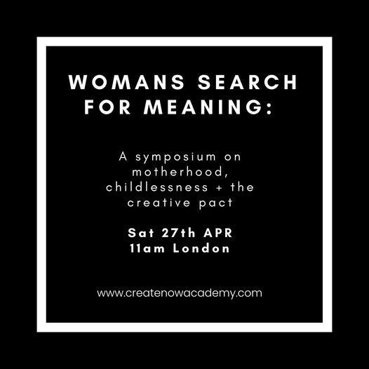 'A Symposium on Childlessness, motherhood + the Creative Pact. '  from Sarah Gillespie  Create Now Academy @Stalkingjuliet 

'Join Sarah Gillespie + Dannie-Lu Carr our Create Now Academy discussion on motherhood, childlessness and creativity.' 

buff.ly/4aW2HL4