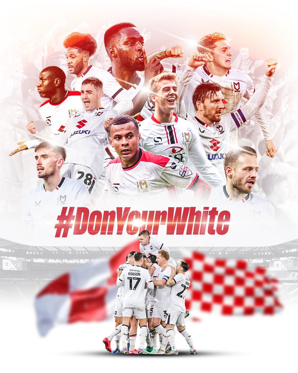 We want to turn @Stadium_MK white in the play offs! 

We have come together with a number of #mkdons supporters groups and pages to launch the #DonYourWhite campaign. 

Get your tickets, spread the word but most importantly #DonYourWhite!

⚪️⚪️⚪️

#COYD