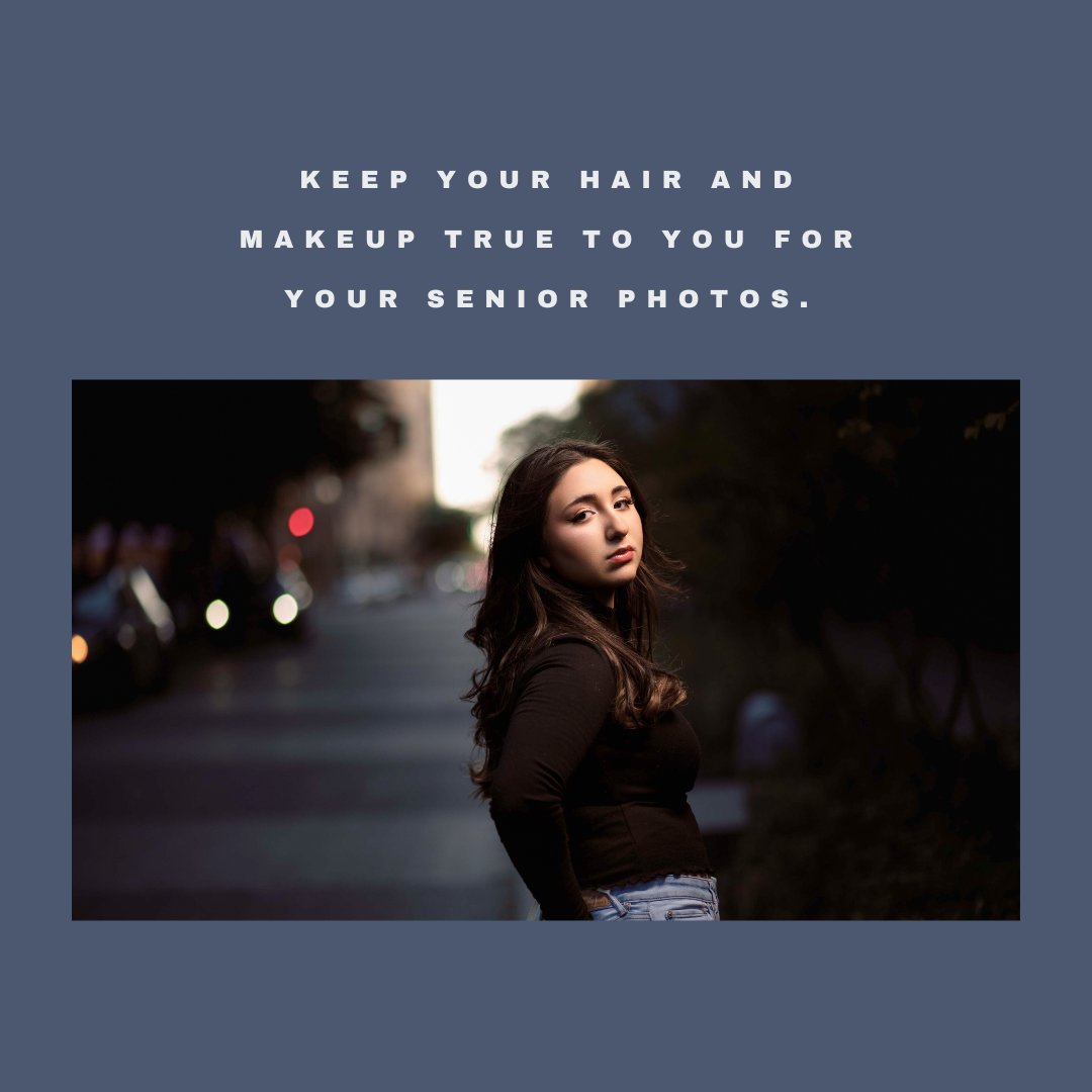 Keep your hair and makeup true to you for your senior photos. 🌼 Staying natural not only boosts confidence but also captures the real you. For more insights on acing your photo session, visit my blog. picture-lady.com/2024-behind-th…