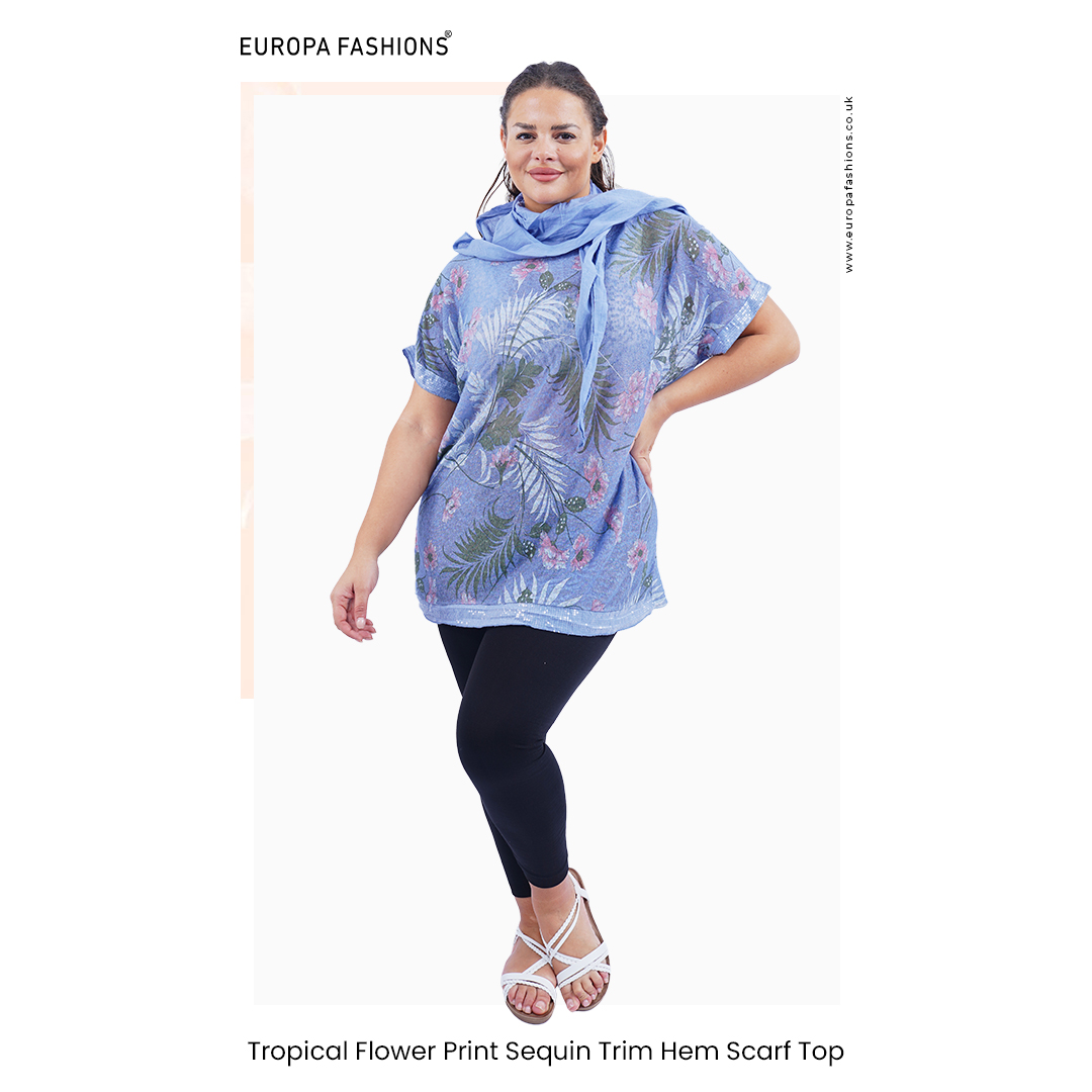 Elevate your summer wardrobe with our Tropical Flower Print Sequin Trim Hem Scarf Top. Perfect for adding a touch of sparkle to your ensemble! 

Shop Now: rb.gy/sv7lu6

#scarftop #flowerprint #top #wholesaleuk #wholesalefashionuk #fashionwholesale #uk #europafashions