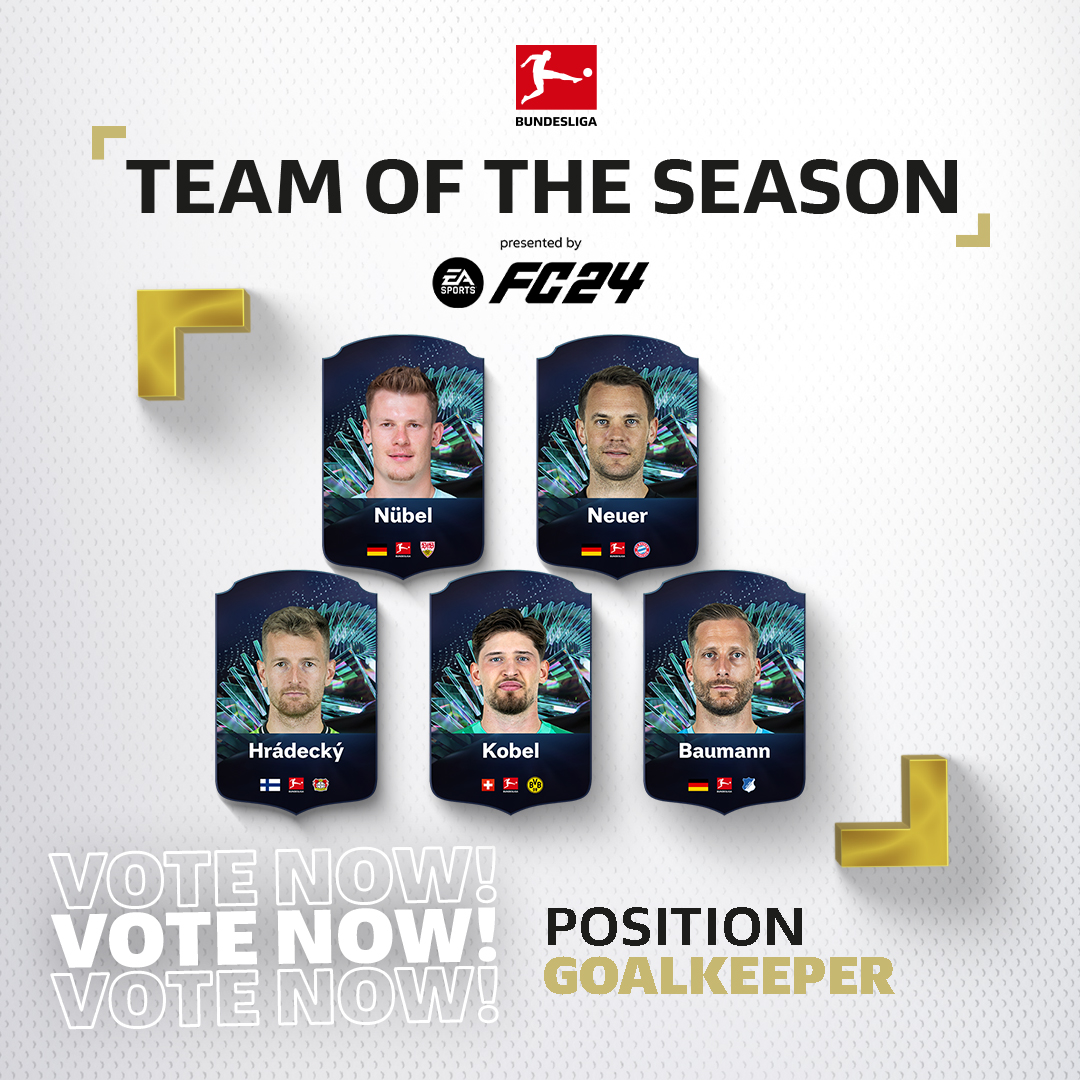 Es ist an der Zeit für dich mitzubestimmen. Entscheide, wer ins @Bundesliga_DE Team of the Season soll: x.ea.com/79893 #FC24