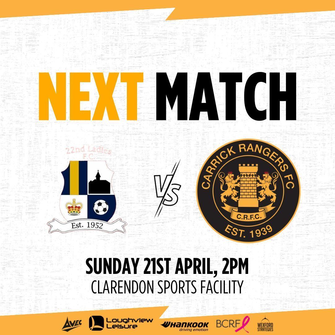 𝙉𝙚𝙭𝙩 𝙈𝙖𝙩𝙘𝙝⚽️

This Sunday @ 2PM 
Falcons II (Division 6)
🏟️ Clarendon Sports Facility
🆚 22nd Ladies Reserves
Come down and support the Falcons🦅

#CRFC | #AmberArmy 🟠⚫️