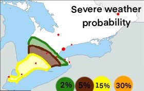 Heads up to anyone in southwest Ontario! Severe weather is on the way. #onstorm #onwx