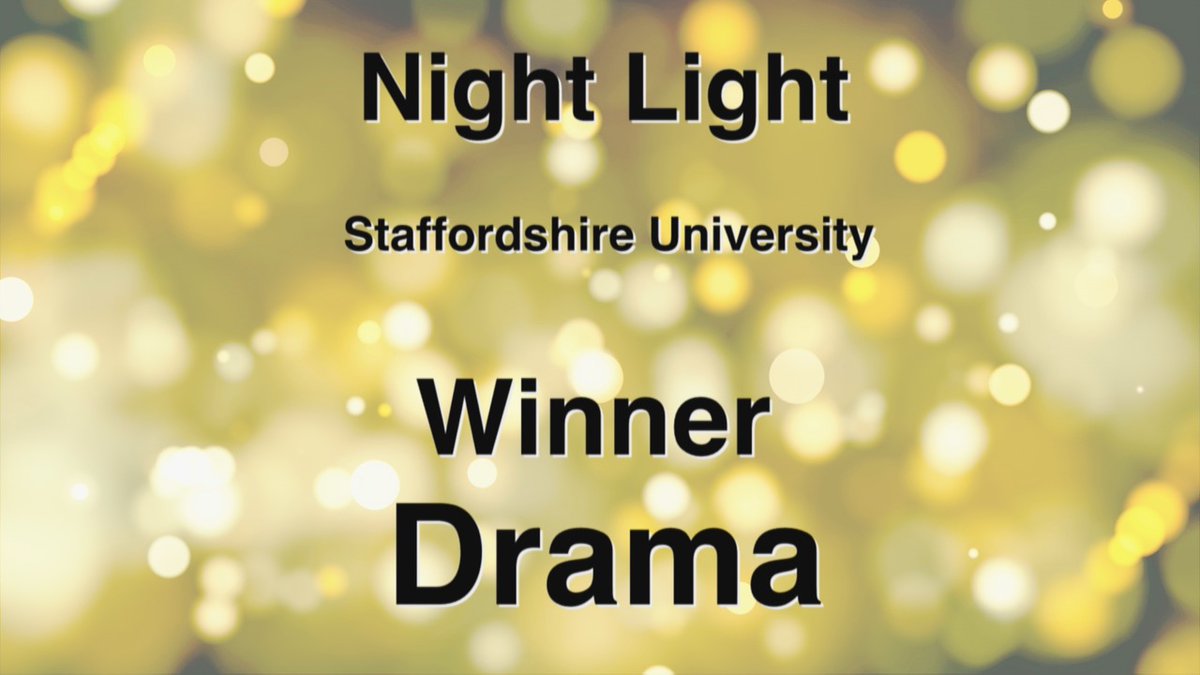 In the Drama category, the winners are Oscar Bell, Thomas Ellison and Madeleine Reddy from @StaffsUni for Night Light. Well done! #RTSMidsAwards