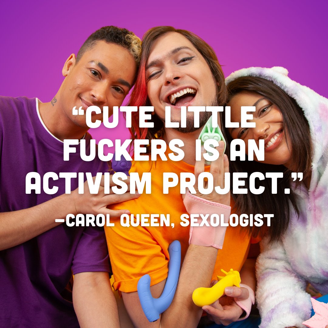 I’ve been thinking lately of how lucky I am to build my life around a company that allows me to live my values out loud. Once upon a time, the amazing sexologist Carol Queen pointed out to me that Cute Little Fuckers is an activism project. This resonated with me. 💜 ~Step 💜