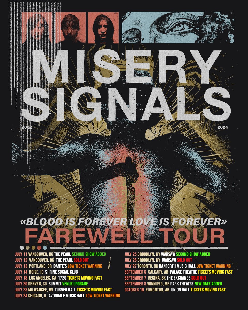 Vancouver 2nd show + Winnipeg tickets on sale now! Tickets for other dates are moving quick… secure your tickets ASAP to see us one last time on our Farewell Tour. 

bnds.us/clbmtl