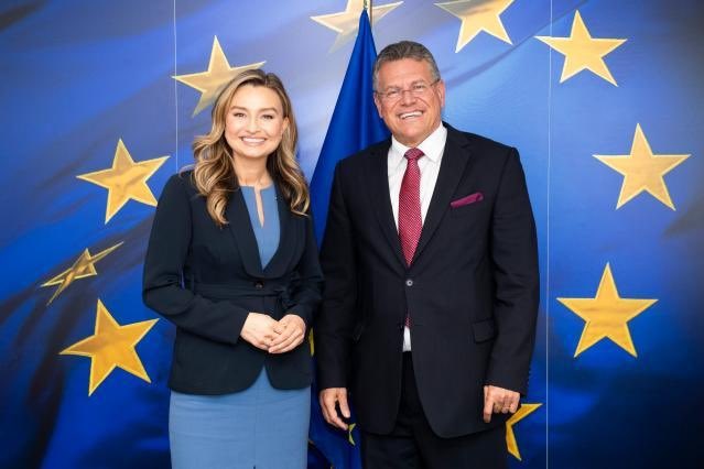 Always nice to meet you, @MarosSefcovic! Placing competitiveness at the center of the next COM agenda is key to achieving our ambitious climate goals while simultaneously enhancing European prosperity. A comprehensive assessment and recalibration of existing policies in this