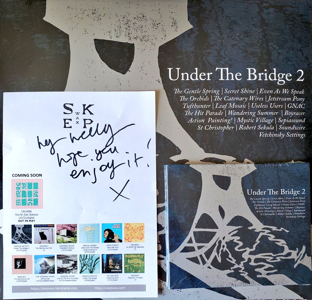 The new compilation on the @SkepWax label #UnderTheBridge2 is absolutely gorgeous and a must have for any fans of #SarahRecords and their alumni 👌👌👌👌👌👍😊