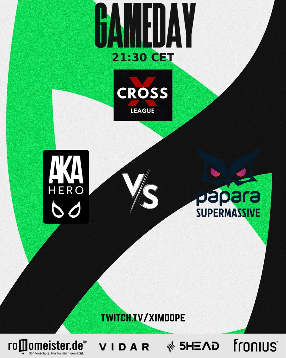 🚨 GAMEDAY 🚨 Today at 21:30 CET we are facing @supmassgg for our last group-stage Game of the @Cross2KLeague! Stream: twitch.tv/ximdope - #BEAHERO 👽