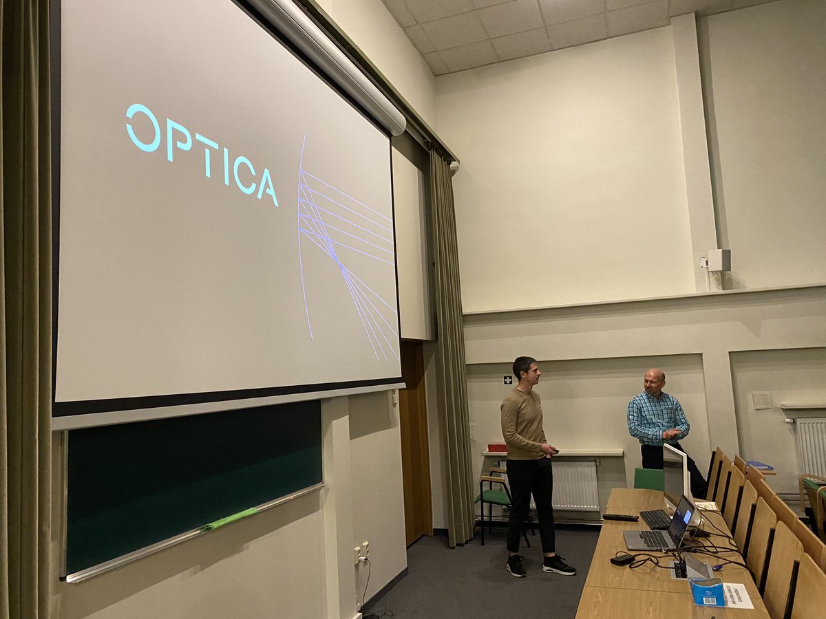 It was super great to have @OpticaWorldwide ambassador @mat_szatkowski from @PWr_Wroclaw for two days with us in @PW_edu @WUT_edu. Big thanks go to Mateusz for his positive energy and two talks on neat ways for laser beam and scientific career shaping! :) hope to see you soon!