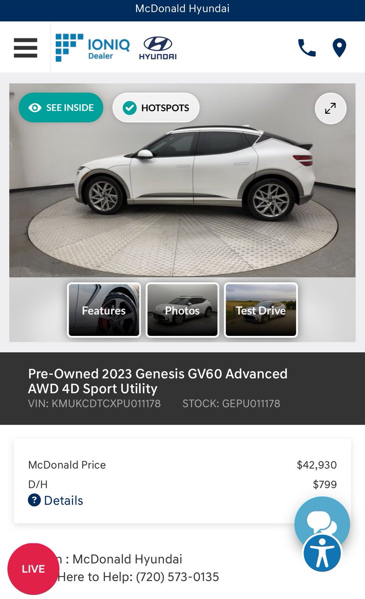 Great deal on this GV60 with low miles 🤯