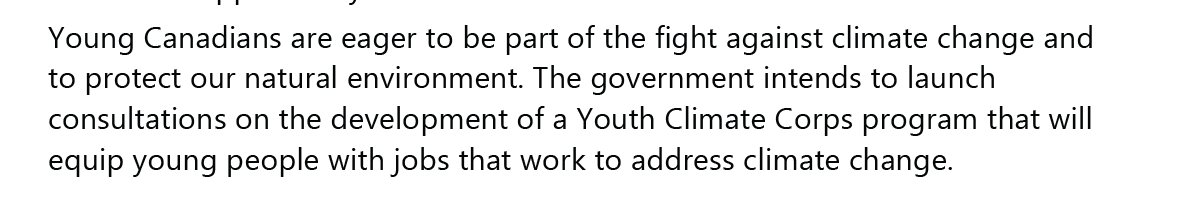 One piece of good news in yesterday's fed budget: the @climate_unit is pleased to see on p.126 that, while not yet investing $, the govt will be launching consultations on the development of a Youth Climate Corps. We see this as an opening to win something big in coming months.
