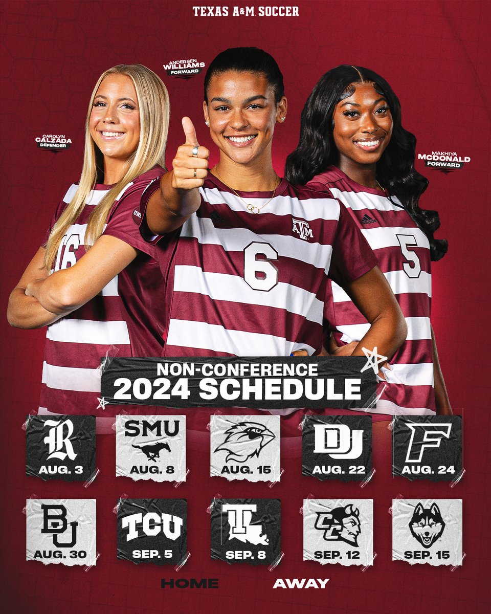 August is coming 👀 The 2024 Non-Conference: 📰 aggi.es/3xNrS3P 🗓 aggi.es/3omIibW #GigEm | 👍 | #GigEmUnited