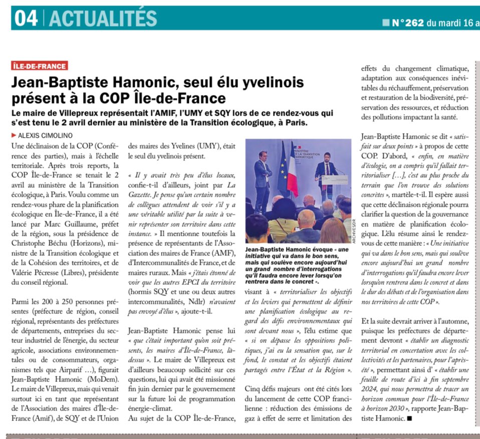 JBHamonic's tweet photo. #COPIDF 🌍
La planification écologique doit être menée et incarnée par les territoires !
J’invite les élus locaux de toute l’Ile-de-France, et notamment des #Yvelines, à se mobiliser. À nous de faire entendre notre voix et de proposer notre feuille de route, nos solutions. https://t.co/JslFyICnjK