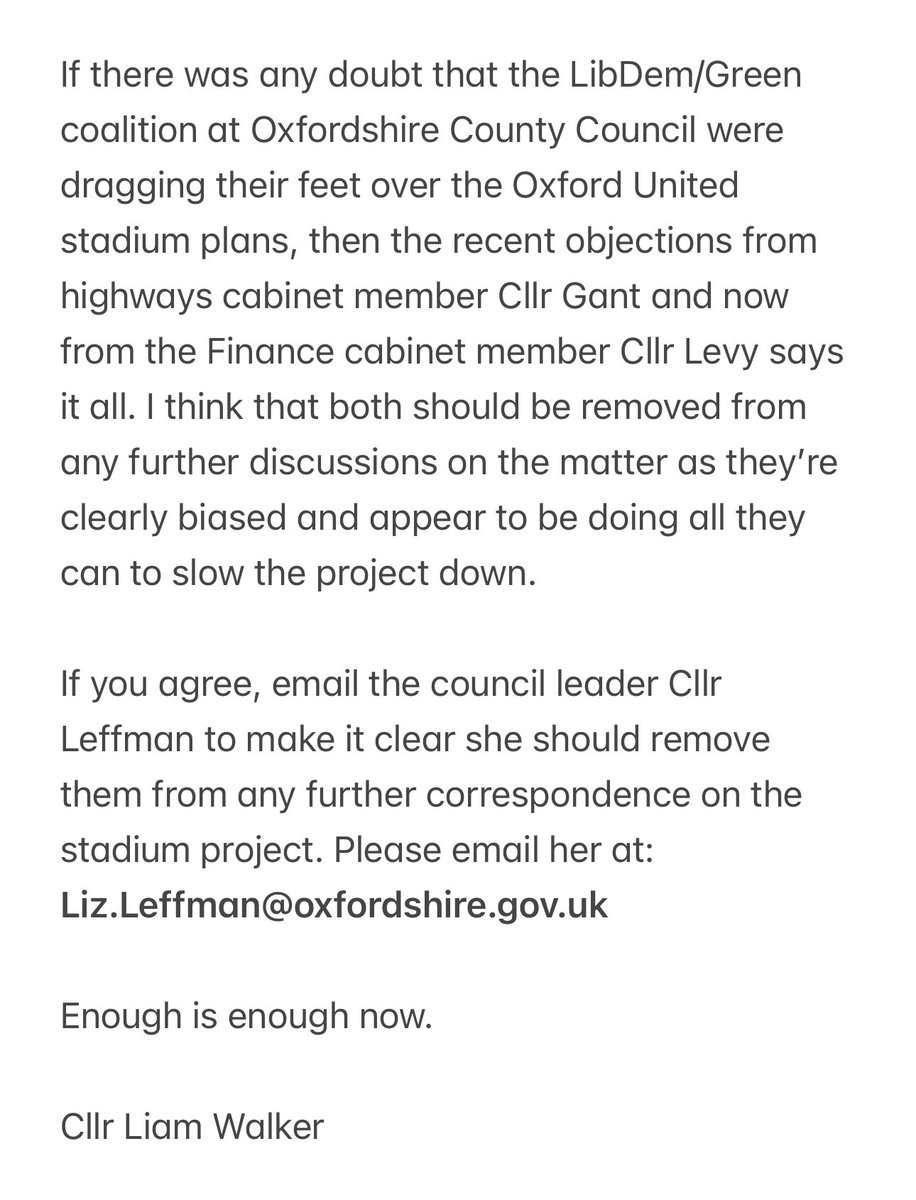 🏟️ #OUFC New Stadium 🏟️ For years now there has been hurdle after hurdle for this project. It’s now time for action and the removal of at least two cabinet members from any further discussion 👇👇