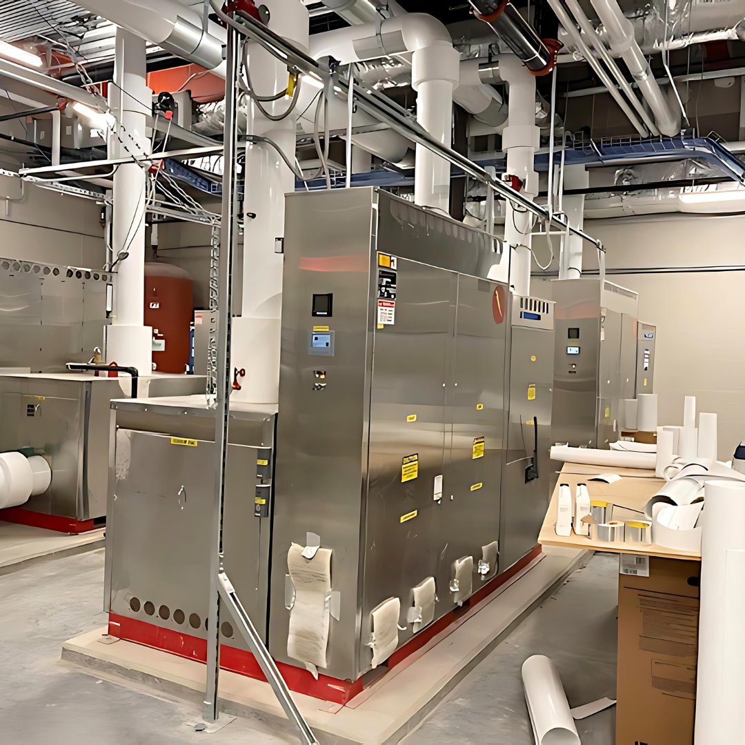 VCCWeBuildIt's tweet photo. Big upgrades to the Kansas City International Airport! Exciting developments underway as we upgrade the chilled water condenser and water piping at the Central Utility Plant. #KCIExpansion #infrastructureupgrade https://t.co/Q3bFVvRSYr