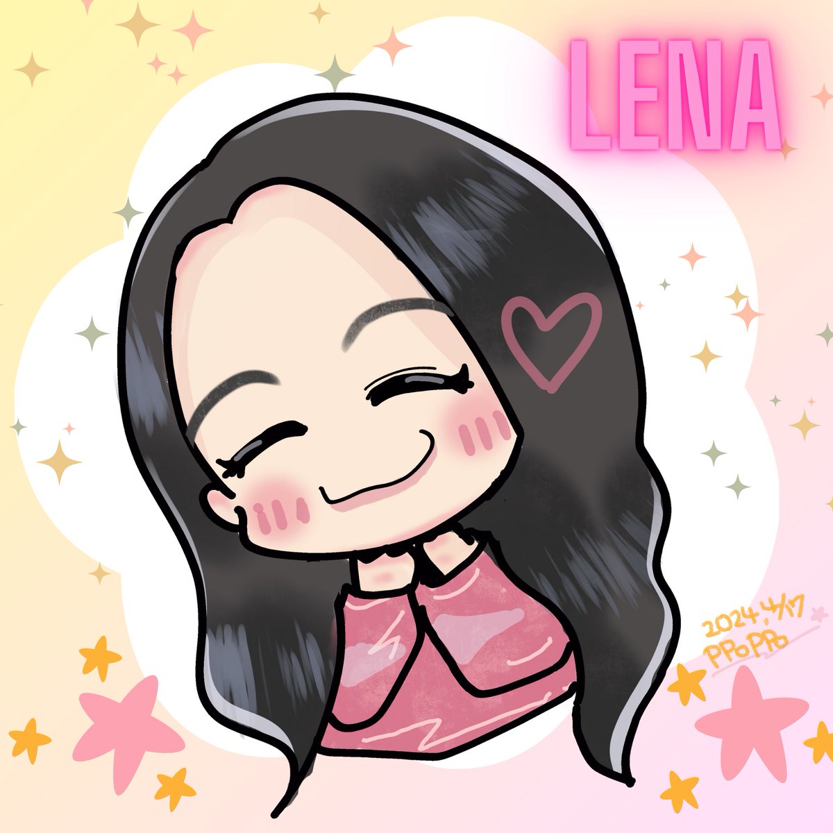 ppoppo_gwsn's tweet photo. 🎂Happy Birthday  💕
      🎈LENA 🎉
      2024.4.17.🩷

예쁜 미소가 더욱 빛나는 한 해가 되길!
(축하가 늦어서 미안해...😭)

#ppoppoart  #SpringFlowerLena #레나함께_모든_꽃이_피어나 #GWSN #공원소녀 #LENA #레나
#イラスト  #gwsnfanart https://t.co/STDRfz8sNZ