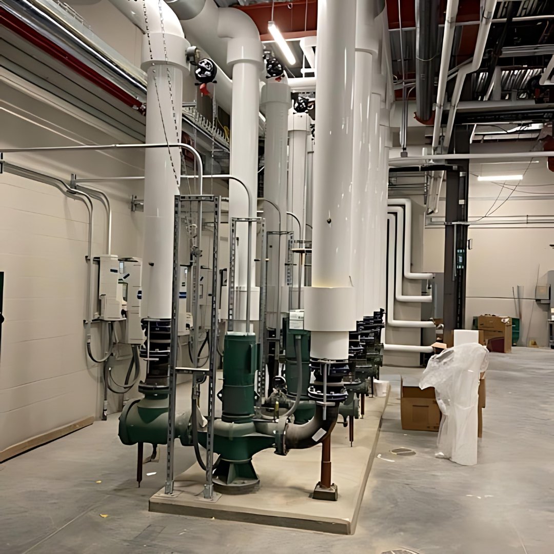 VCCWeBuildIt's tweet photo. Big upgrades to the Kansas City International Airport! Exciting developments underway as we upgrade the chilled water condenser and water piping at the Central Utility Plant. #KCIExpansion #infrastructureupgrade https://t.co/Q3bFVvRSYr