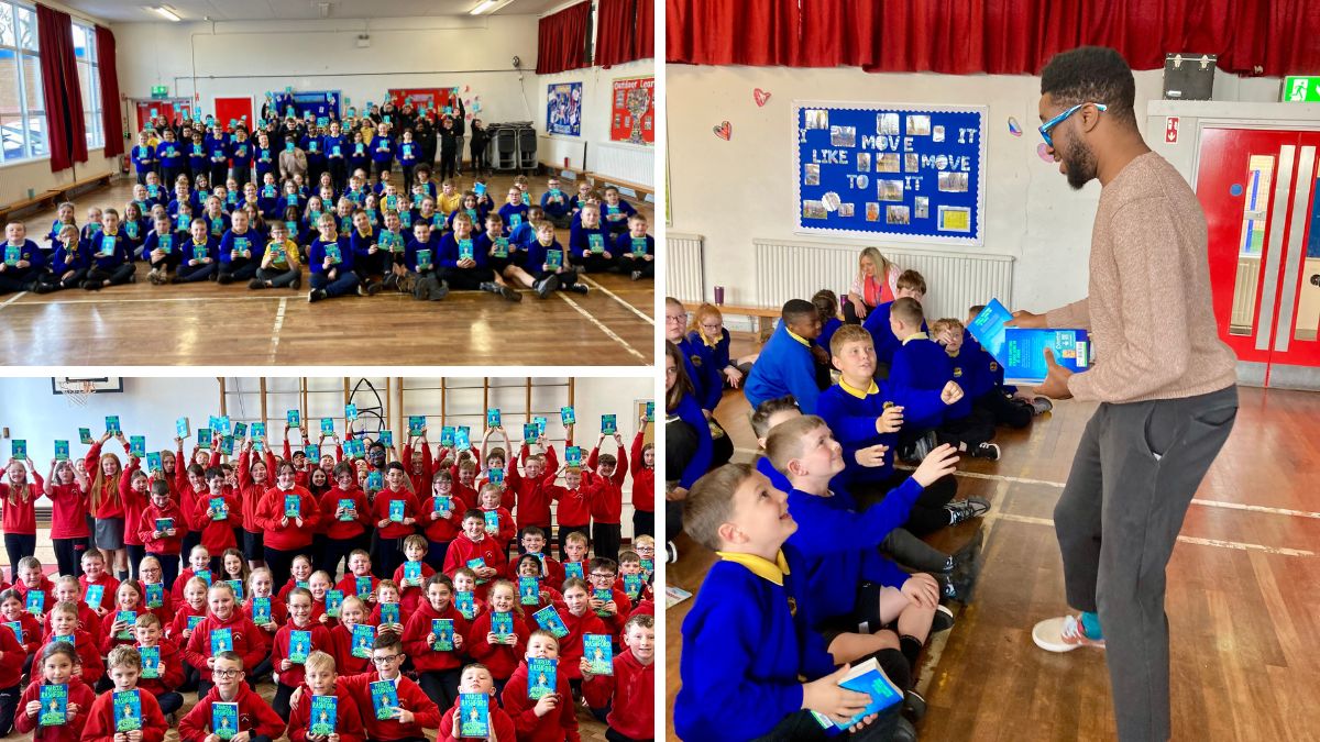 Our @BookTrustNI team have had a fantastic time visiting Belvoir Primary and Seymour Hill Primary with @AlexFKoya today as part of the @ArtsCouncilNI Lottery Funded Author Tour. It's amazing what an impact meeting an author can have on children! #ACNISupported #ThanksToYou