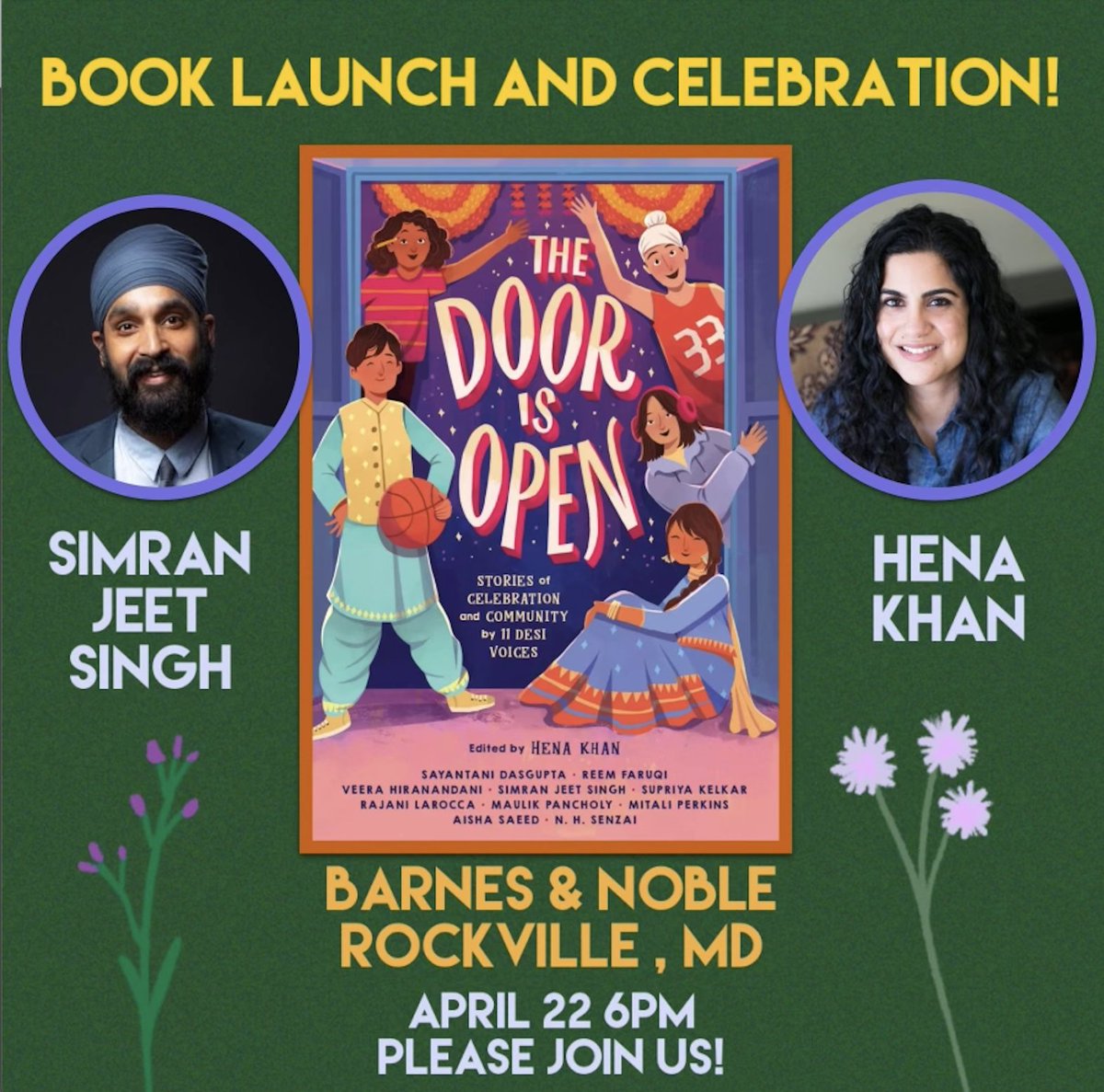 Hena Khan has an exciting new anthology for our kiddos, and I'm glad to have a fun short story in it. If you're around DC, come out to our launch event on April 22. We'd love to see you there — and I'll help ensure Hena signs your books! stores.barnesandnoble.com/event/97800621…