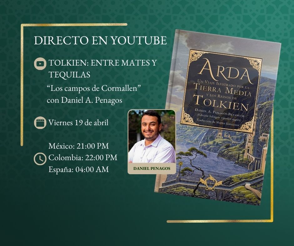 Legendaria_ed's tweet photo. Daniel Penagos será el invitado especial en el directo de este viernes de Tolkien: entre mates y tequilas de @haddadro. No te lo pierdas, ¡conéctate con nosotros para una velada inolvidable! 

#lotr #tolkien #tierramedia #podcast #directoyoutube https://t.co/JNNhDSPf3d