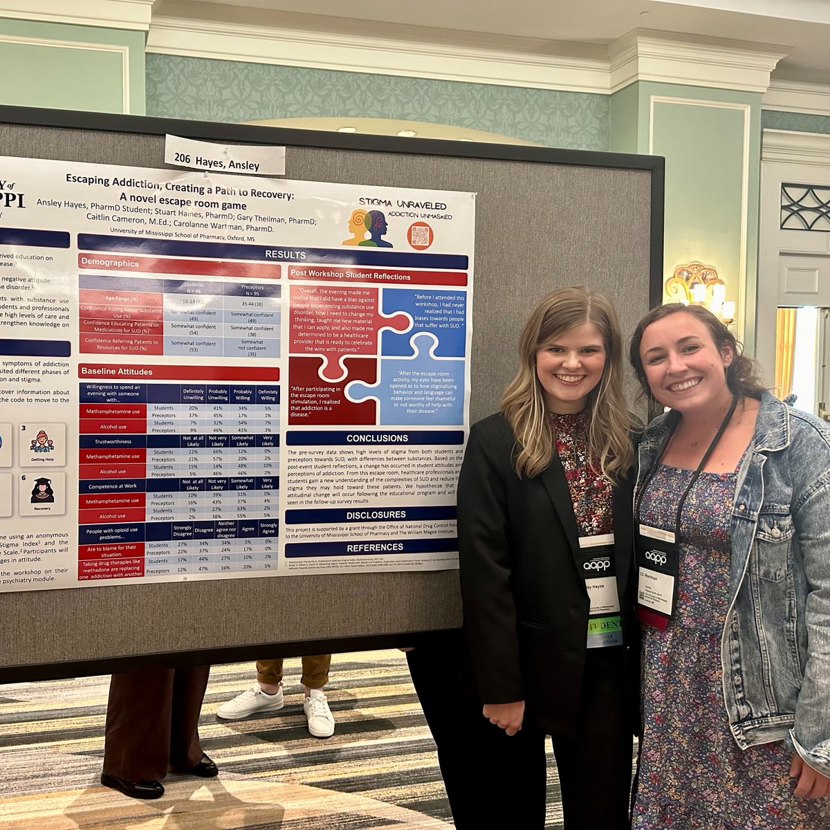 Ansley Hayes presented her poster at the American Association of Psychiatric Pharmacists Annual Meeting in Orlando last week. We are so proud of you, Ansley!